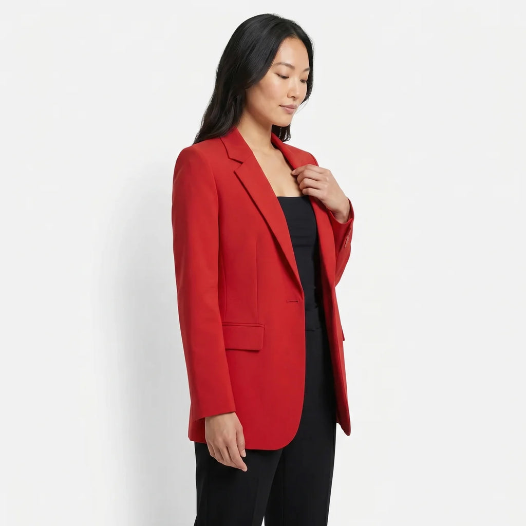 Women's Double Breasted Longline Blazer Jacket