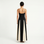 Women's Spaghetti Strap Contrast Colour Maxi Dress