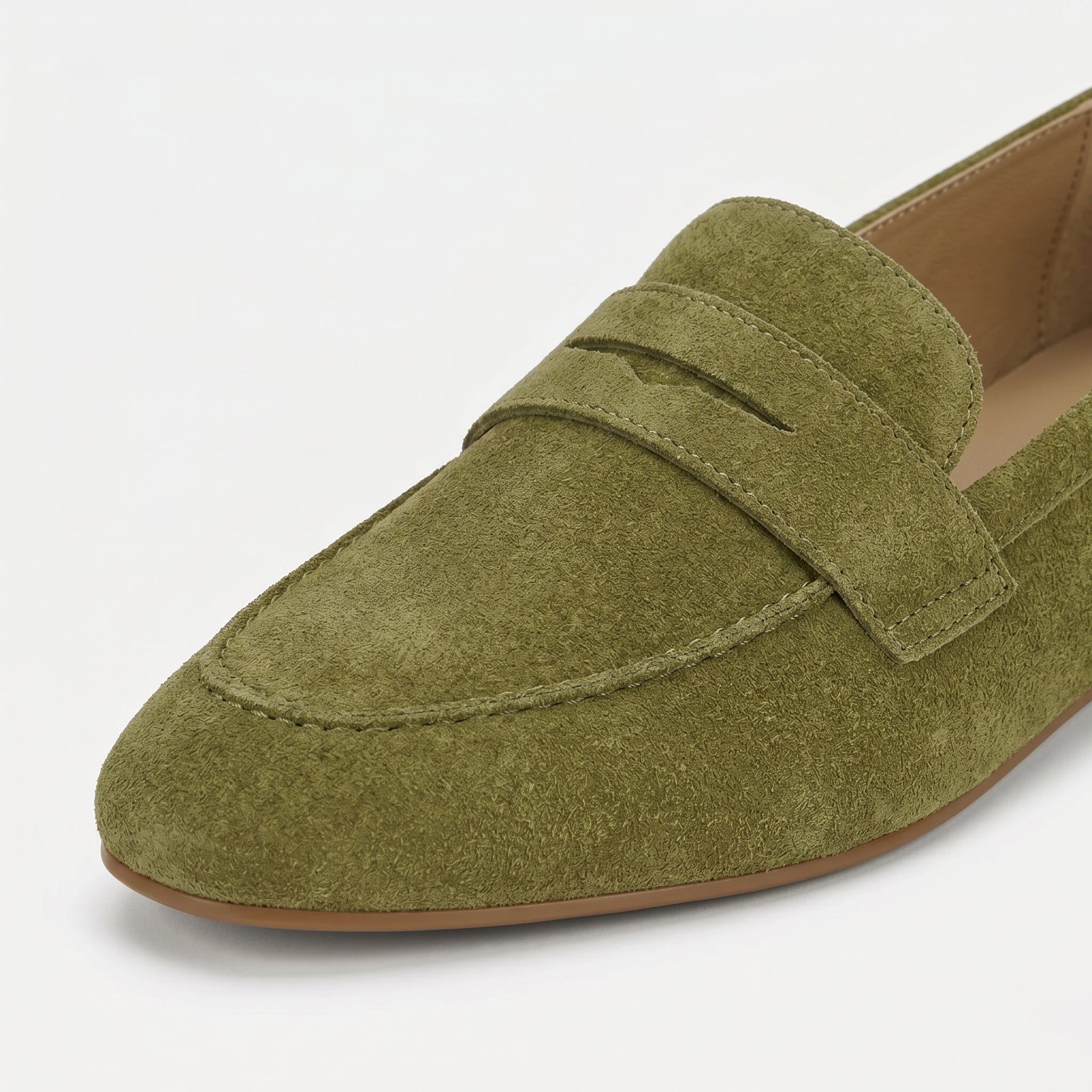 Women's Suede Slip-On Penny Loafers