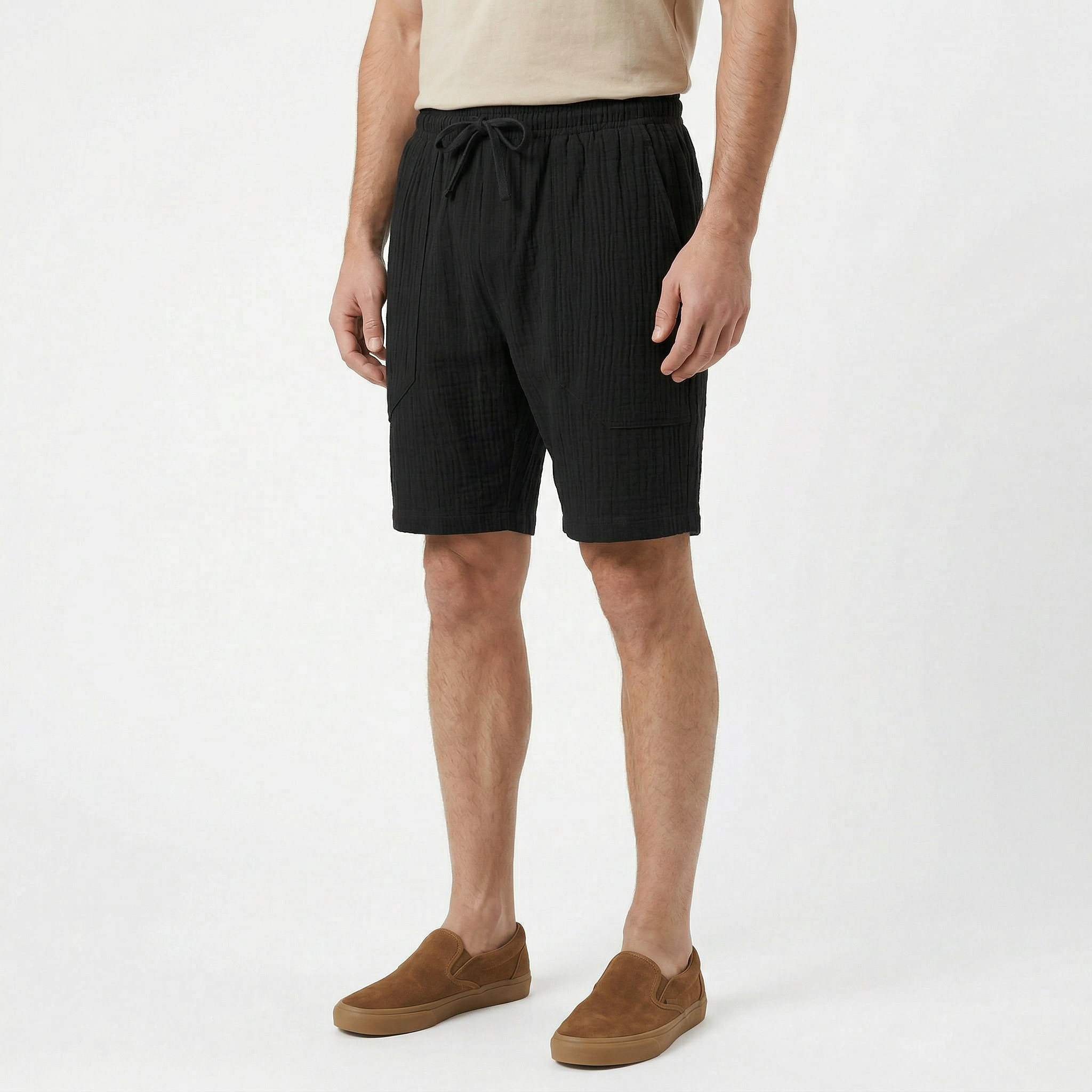 Birchbourne - Men’s Elastic Waist Drawstring Shorts