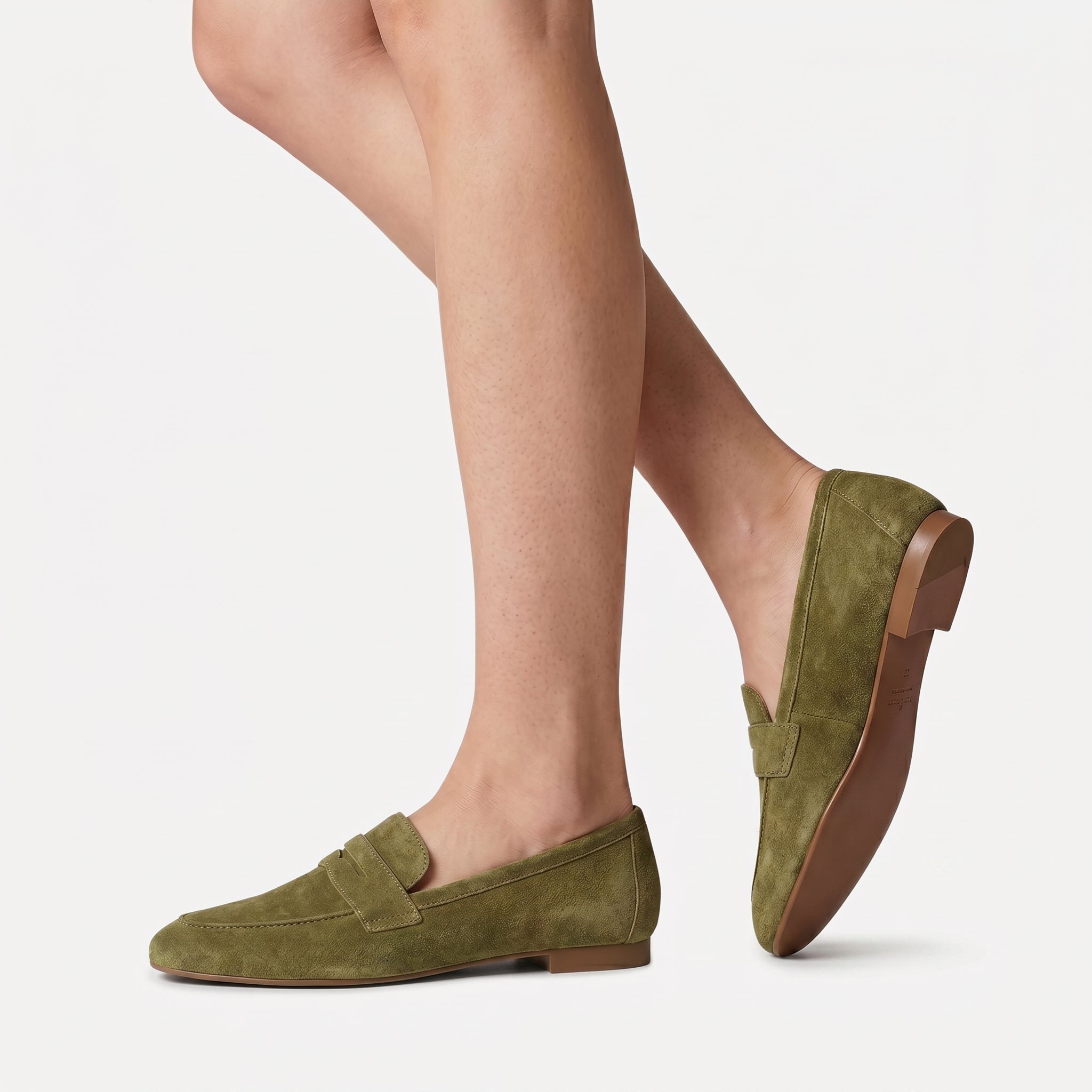 Women's Suede Slip-On Penny Loafers