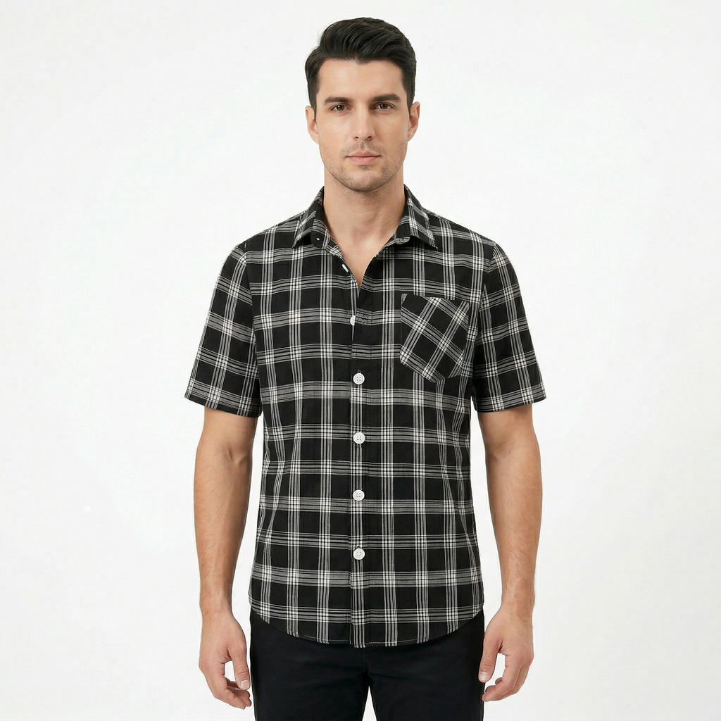 Birchbourne - Men’s Button Front Plaid Shirt