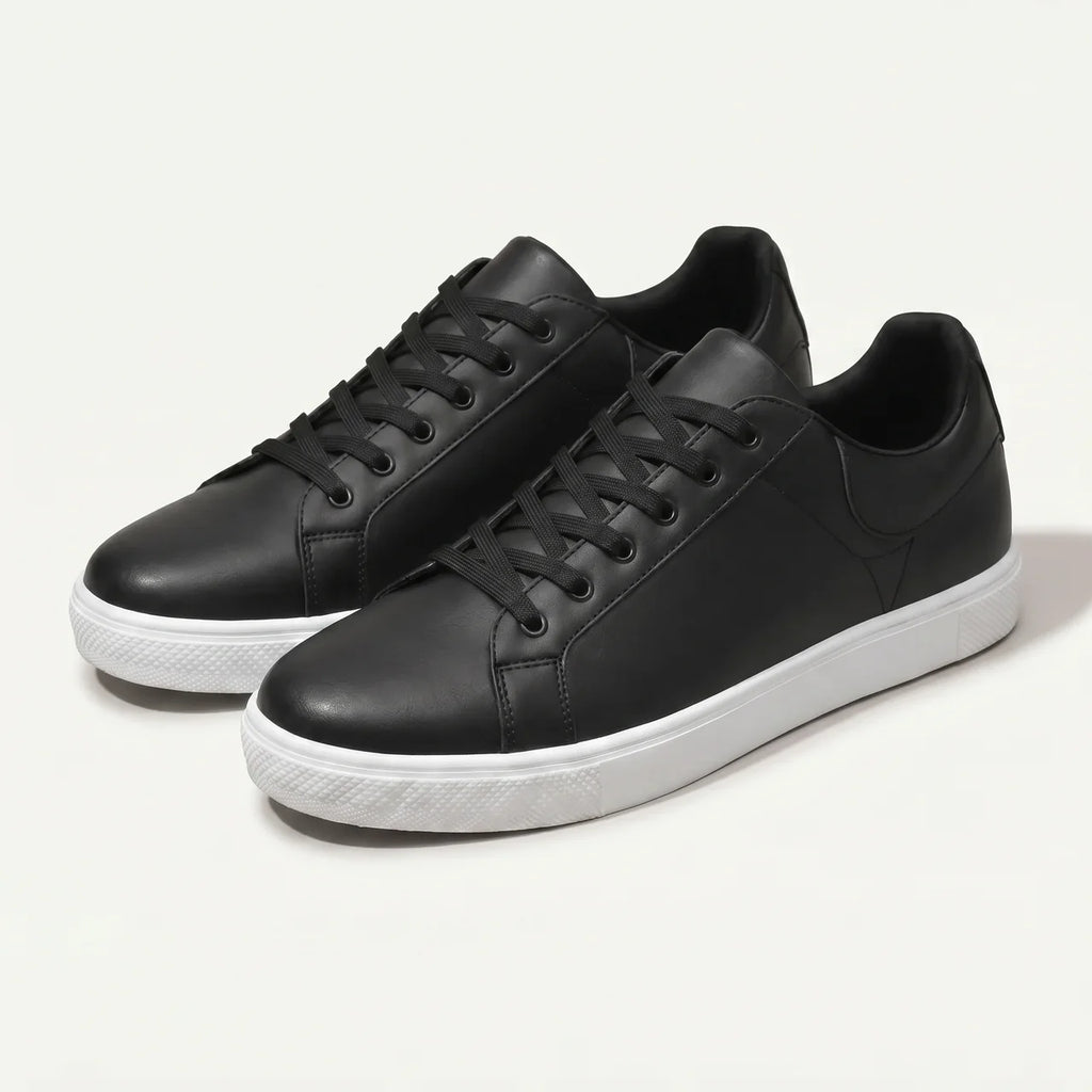 Men's Leather Lace Up Low Top Sneakers