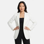 Women's Double Breasted Longline Blazer Jacket