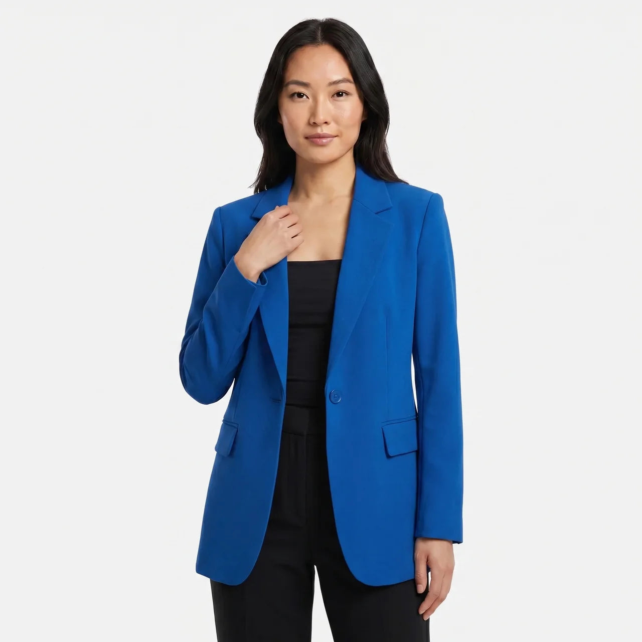 Women's Double Breasted Longline Blazer Jacket