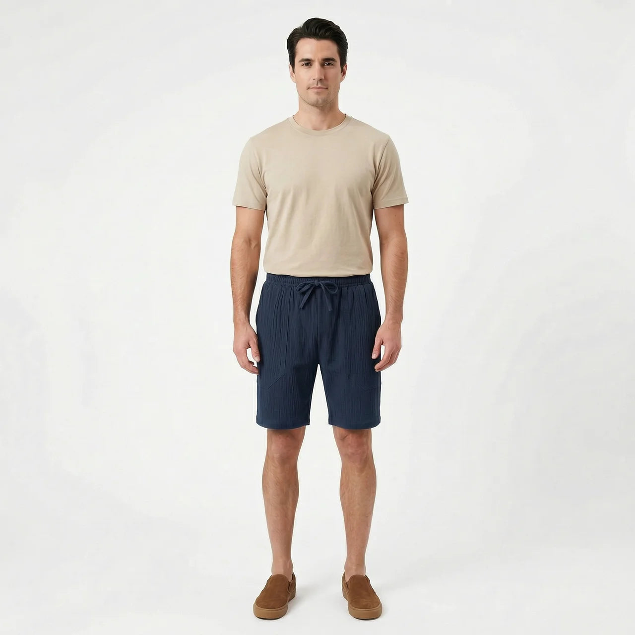 Birchbourne - Men’s Elastic Waist Drawstring Shorts