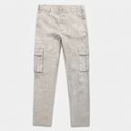 Men's Linen Cargo Trousers Relaxed Fit