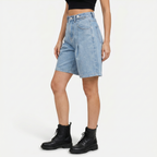 Women's Denim Bermuda Shorts Adjustable Waist