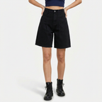 Women's Denim Bermuda Shorts Adjustable Waist