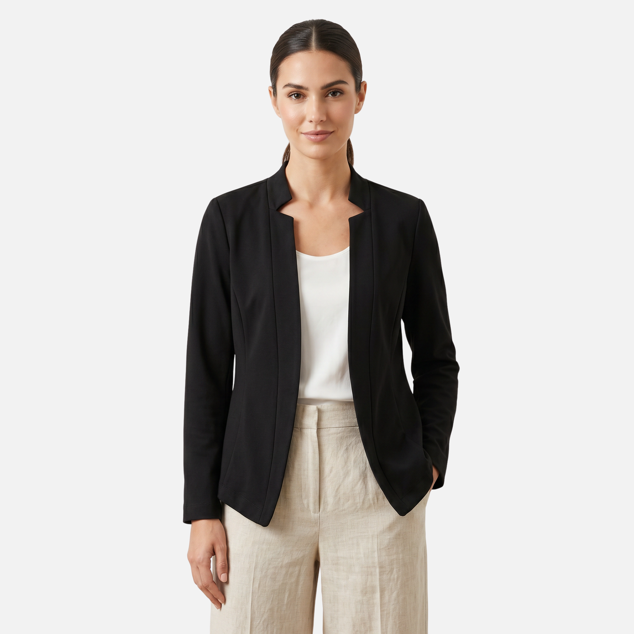 Women's Open Front Long Sleeve Casual Summer Blazer
