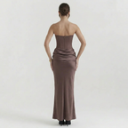 Women's Corset Strapless Maxi Dress