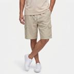 Men's Linen Cargo Shorts Drawstring Waist