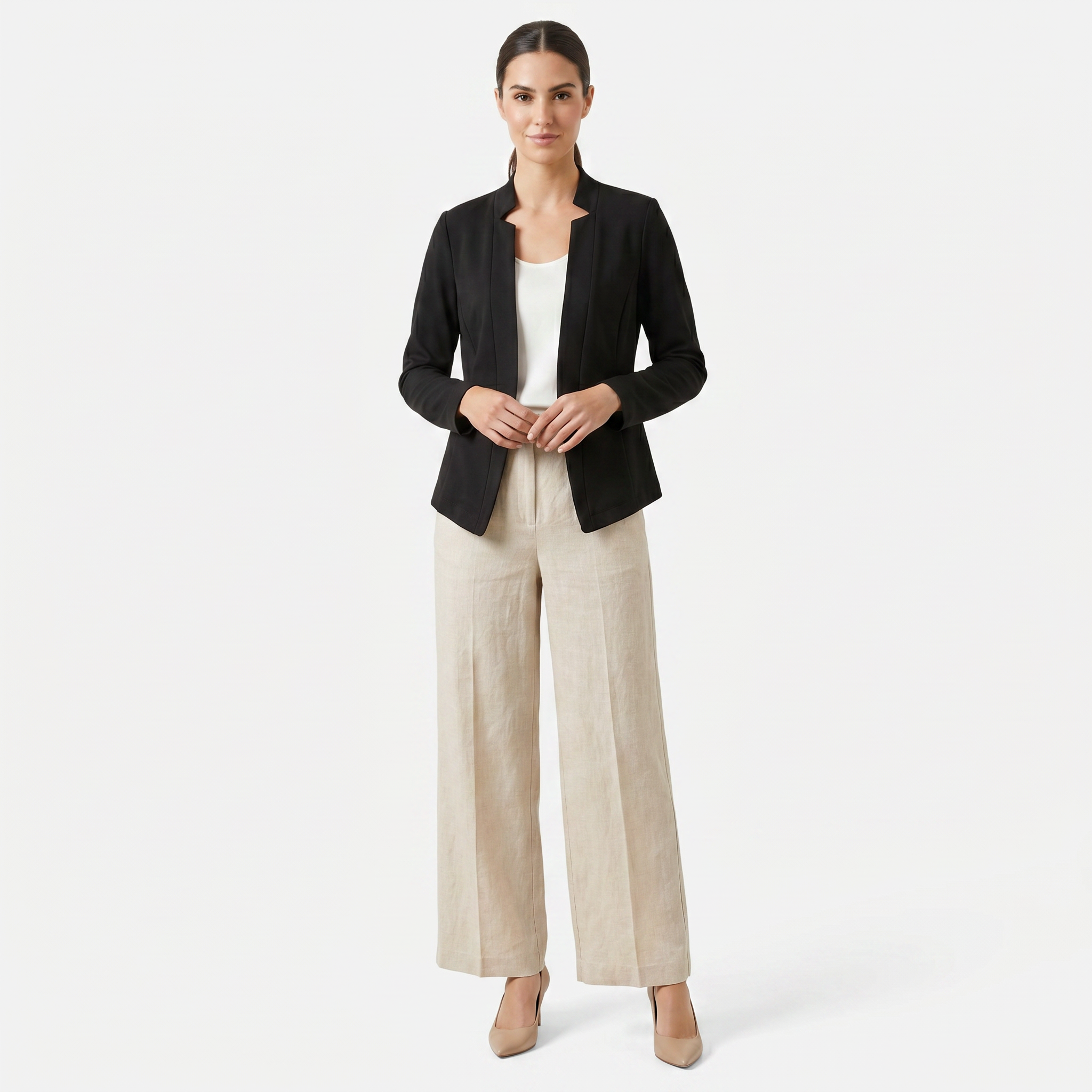 Women's Open Front Long Sleeve Casual Summer Blazer