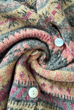 Women's Fair Isle Cardigan - Patterned Knit Button Front