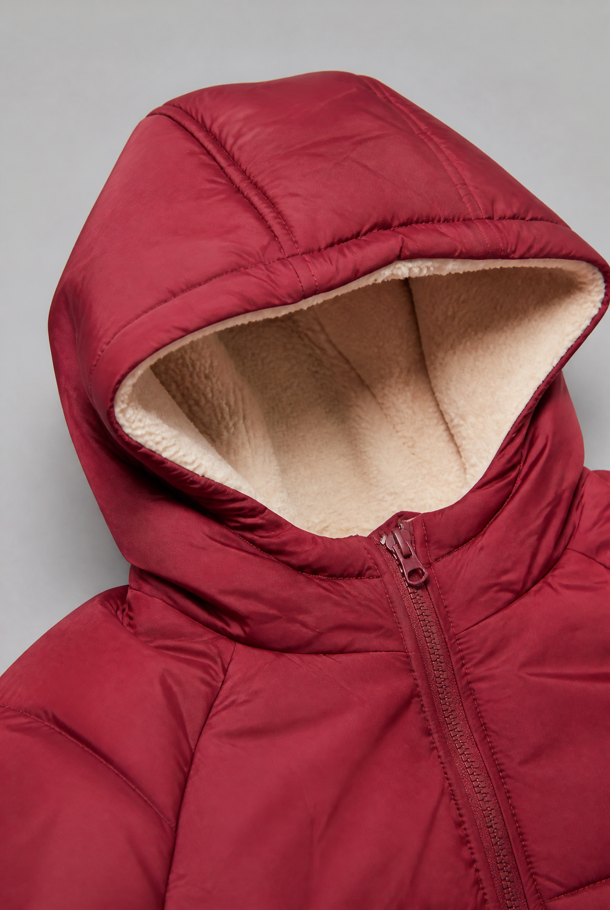 Women’s Fleece Lined Longline Quilted Puffer Coat