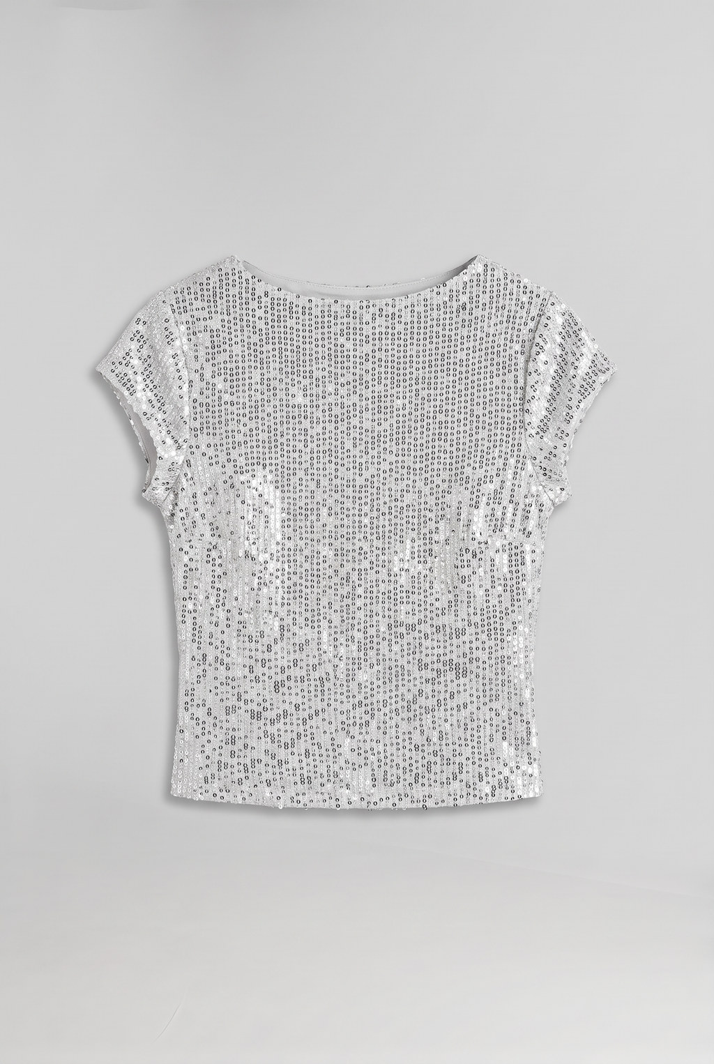 Women’s Sequin Top High Neck Cap Sleeve