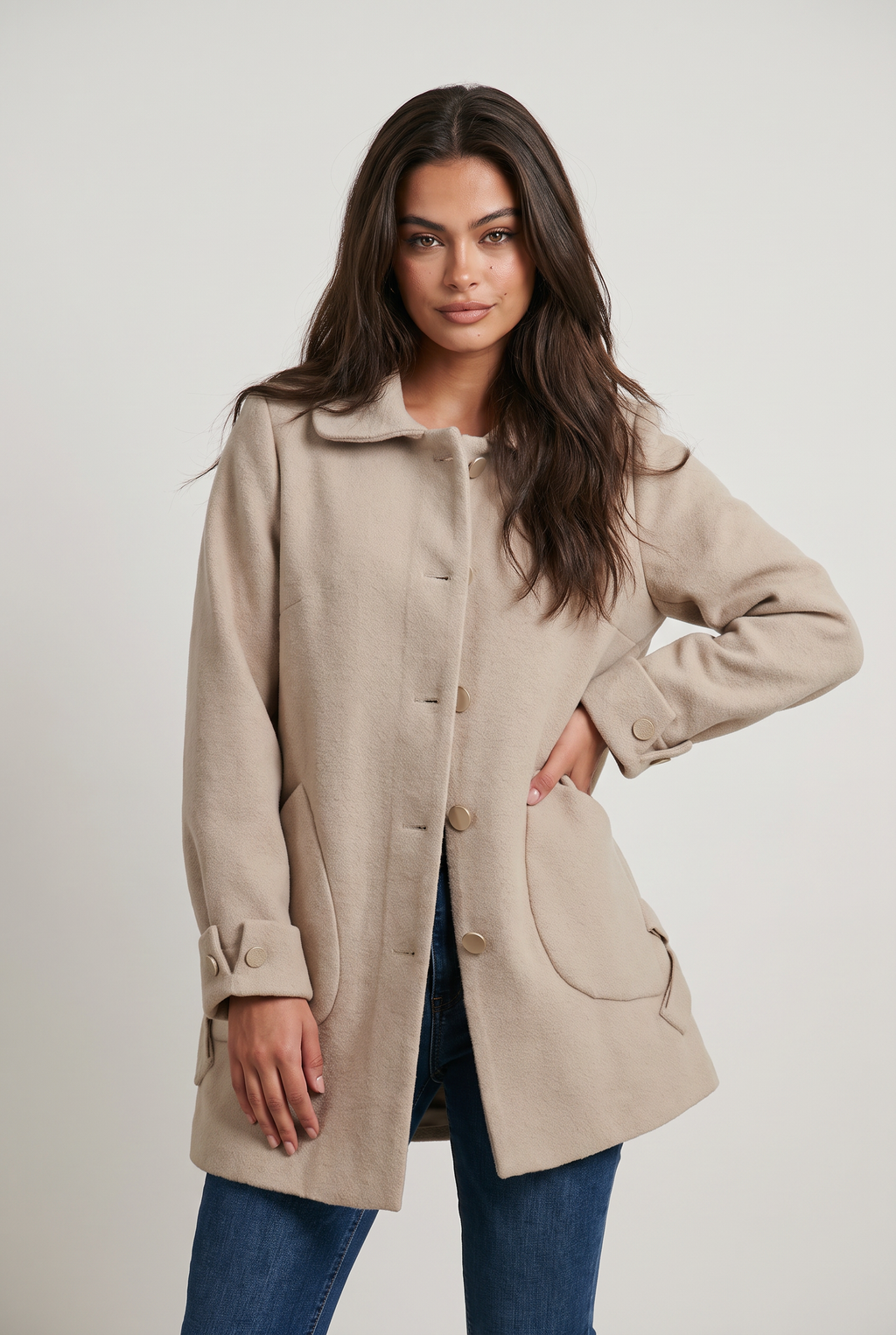 Women’s Relaxed Button-Front Coat