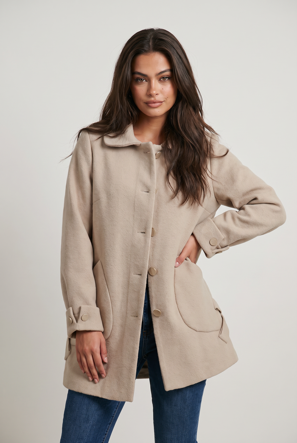 Women’s Relaxed Button-Front Coat
