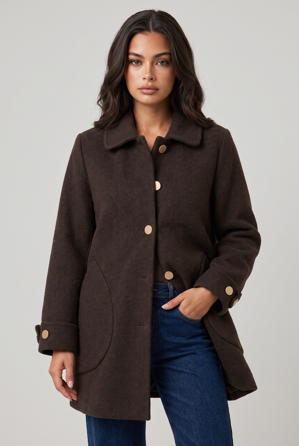 Women’s Relaxed Button-Front Coat