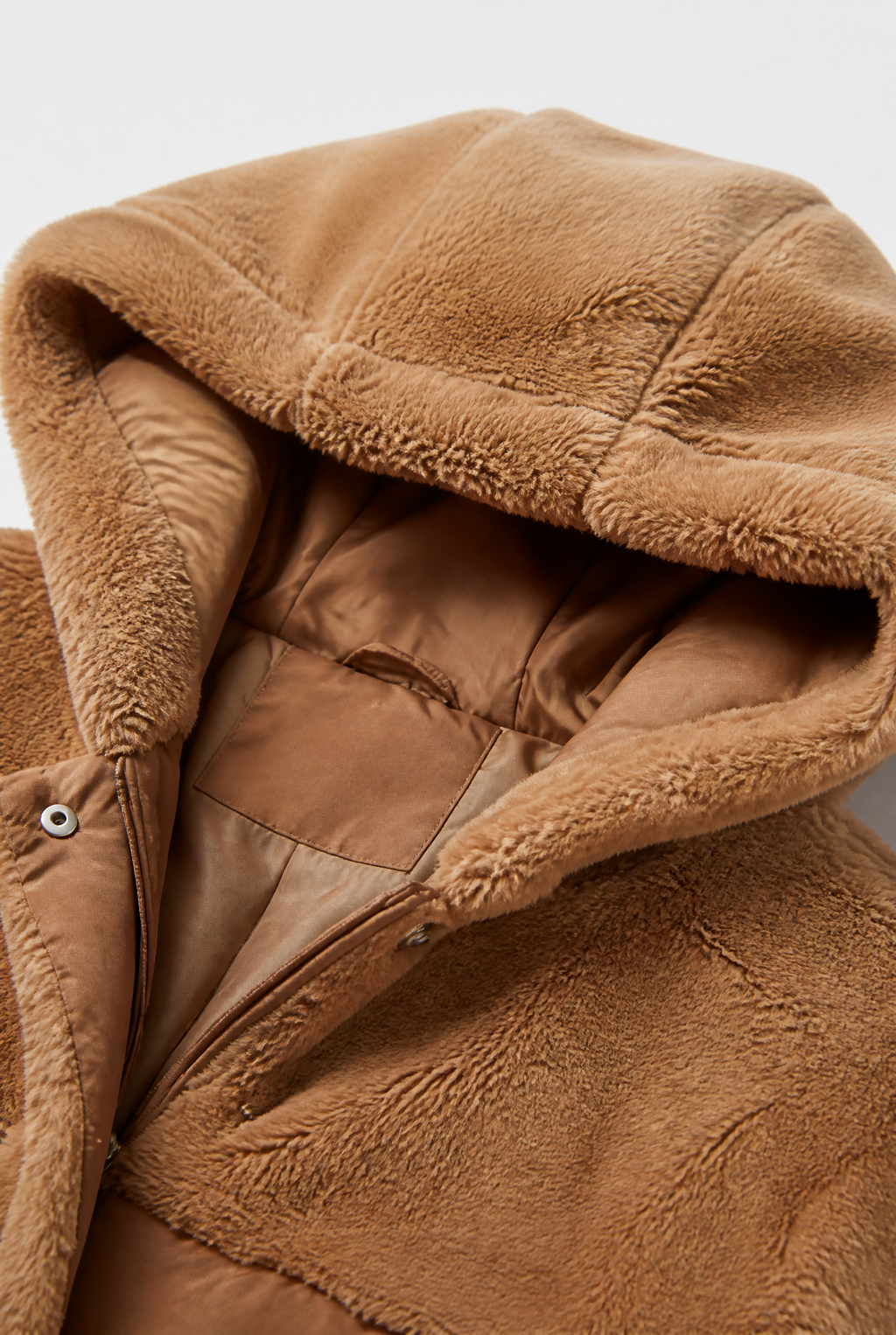 Women’s Hooded Long-Lined Panel Puffer Coat