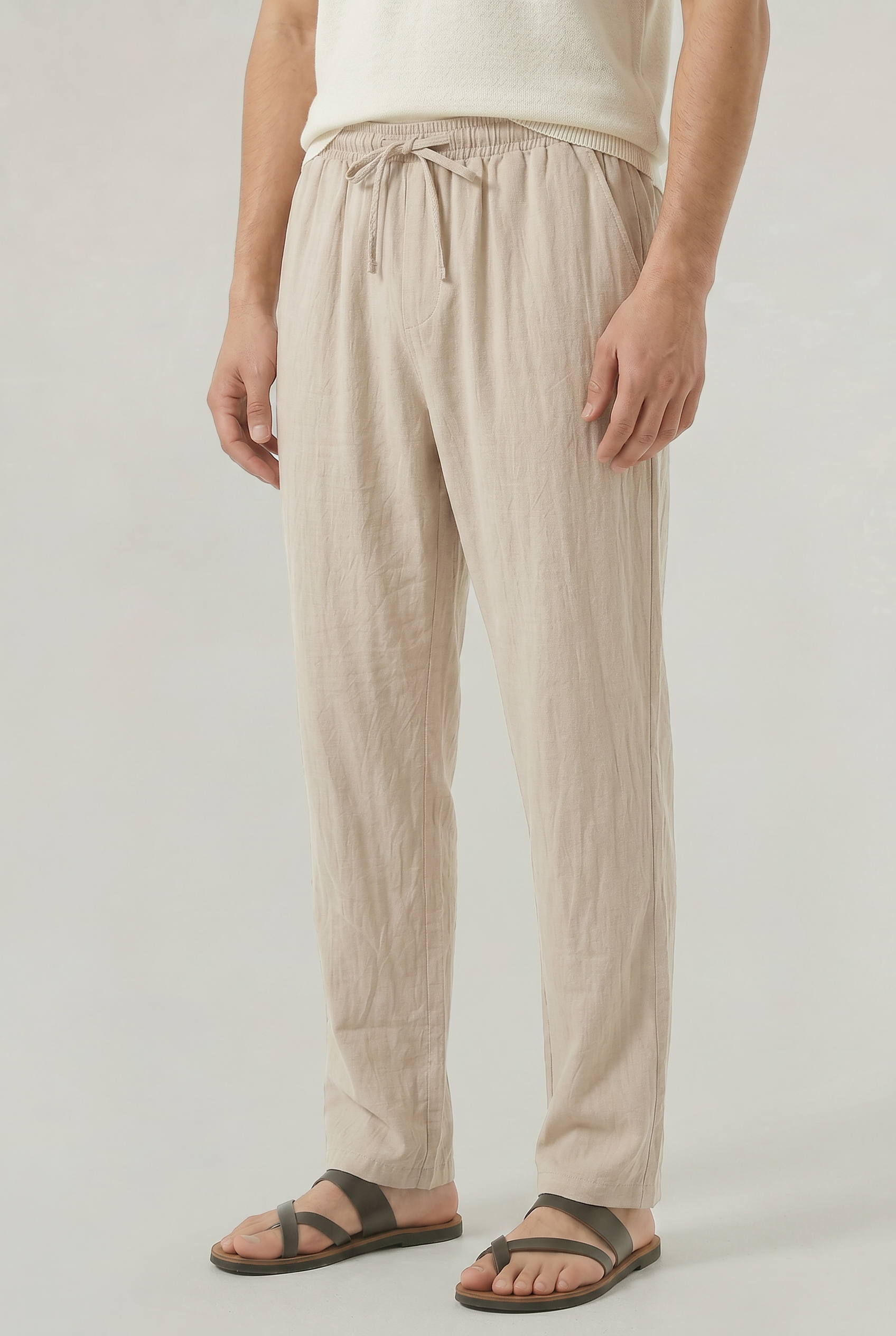 Men's Linen Drawstring Pantalon