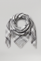Women’s Tartan Triangle Scarf Frayed Edge