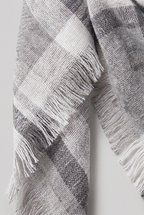 Women’s Tartan Triangle Scarf Frayed Edge