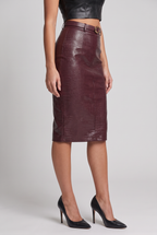 Women’s Croc-Effect Pencil Skirt
