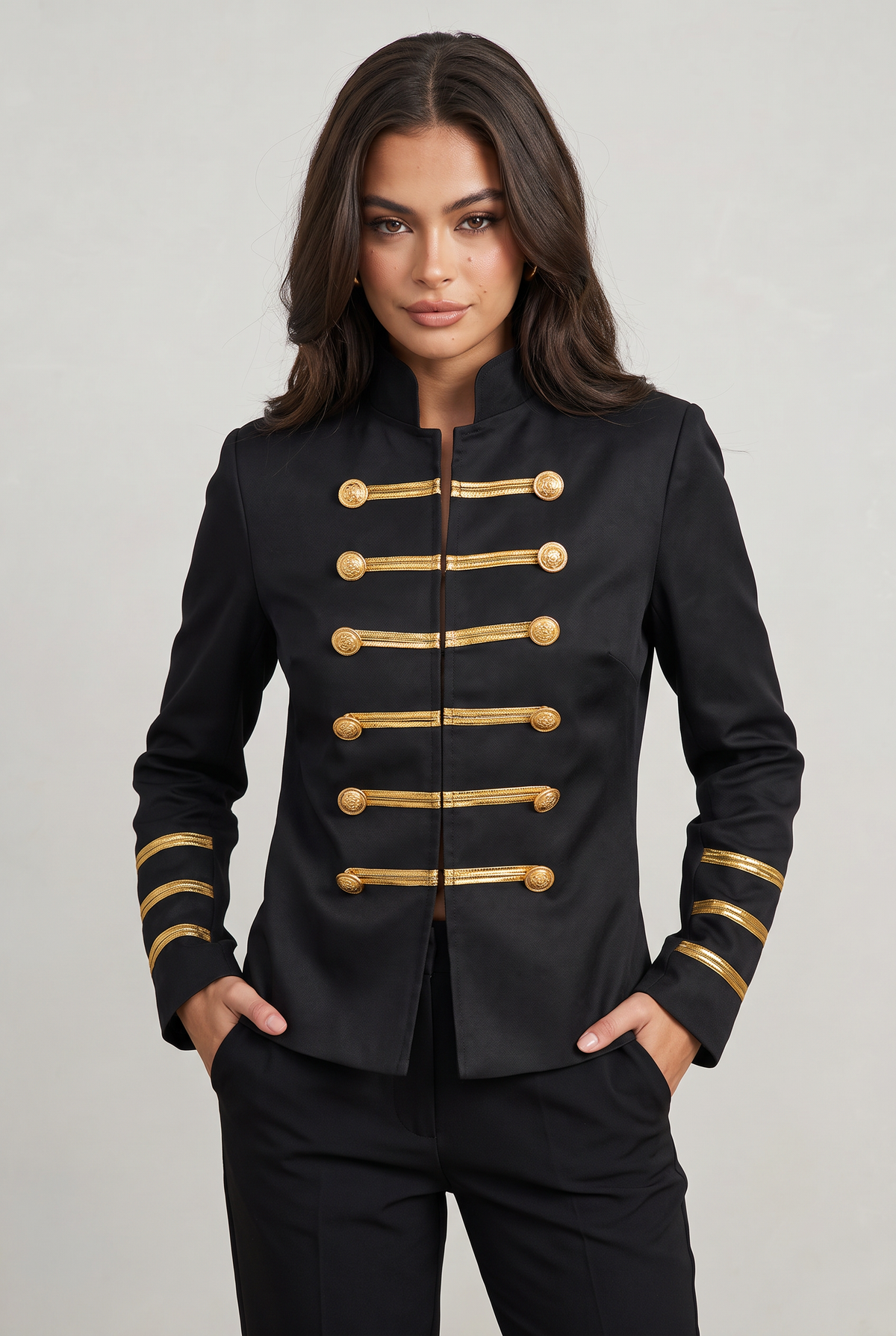 Women’s Napoleon Jacket with Braided Trim