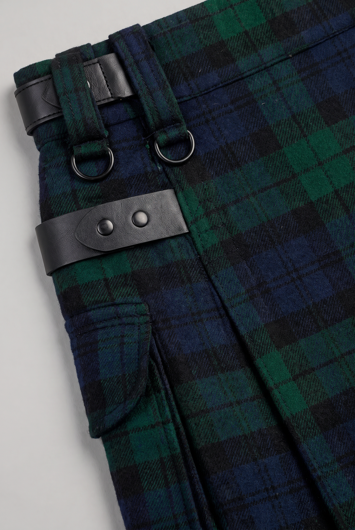 Women’s Tartan Buckle Kilt Midi Skirt