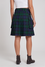 Women’s Tartan Buckle Kilt Midi Skirt