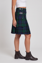 Women’s Tartan Buckle Kilt Midi Skirt