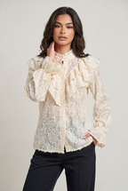 Women’s Victorian High Neck Ruffle Blouse