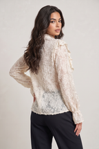 Women’s Victorian High Neck Ruffle Blouse