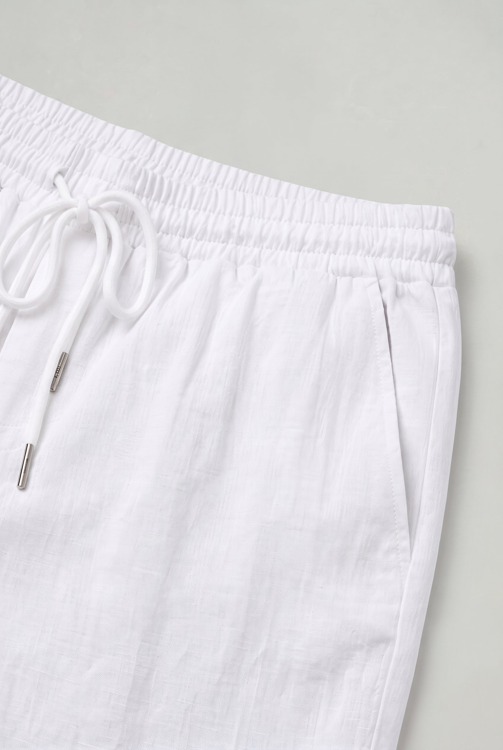 Men's Linen Cargo Shorts Drawstring Waist