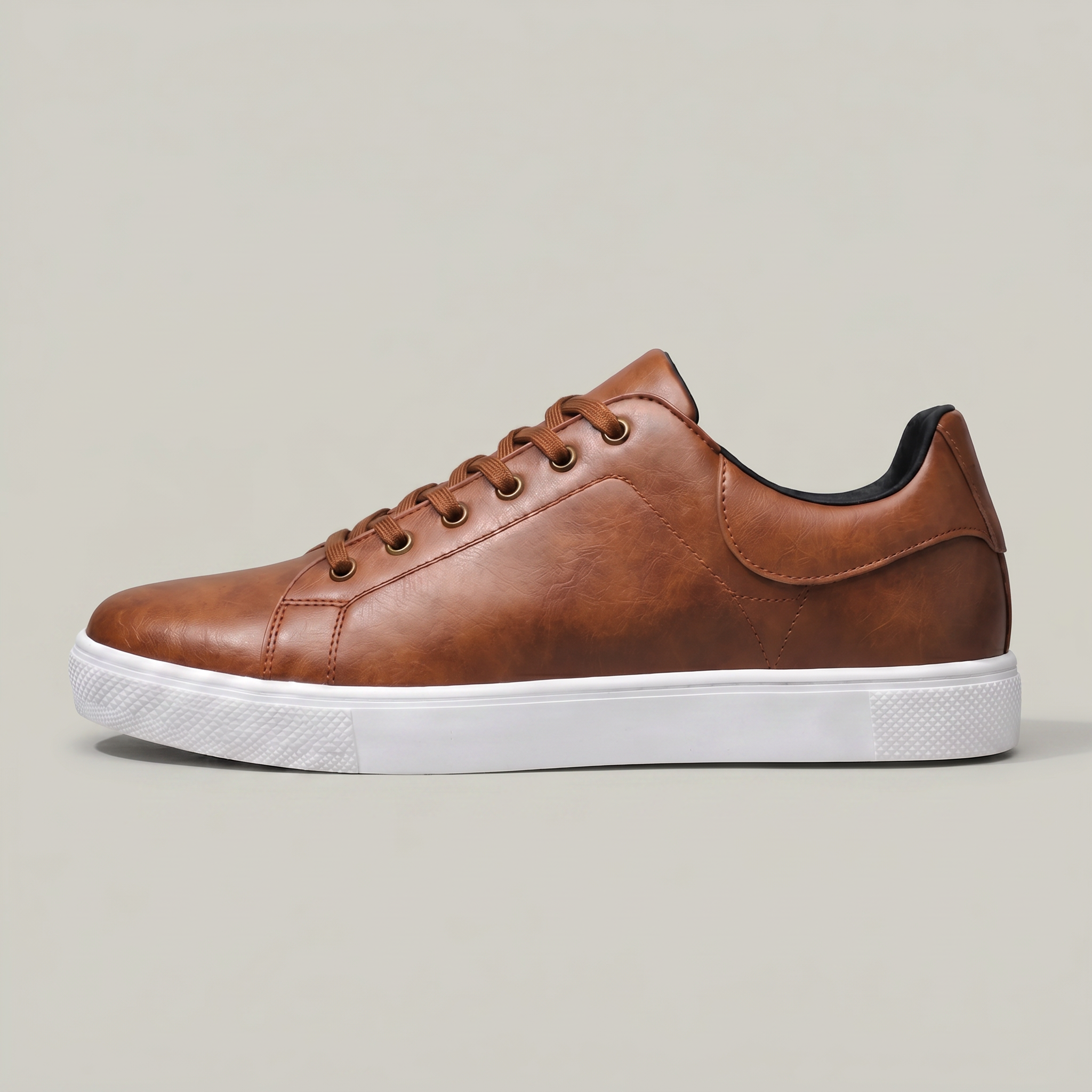 Men's Leather Lace Up Low Top Sneakers
