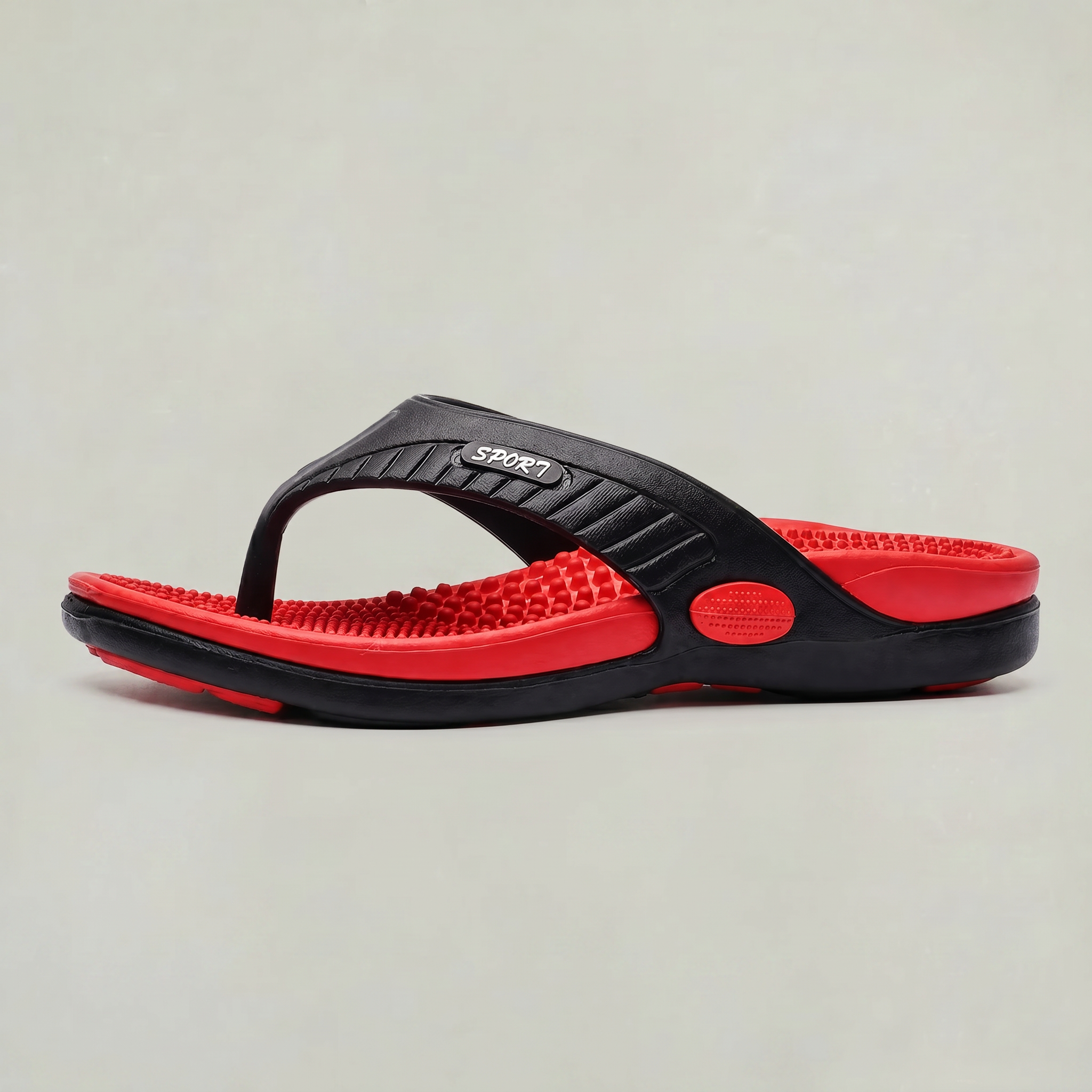 Men's Lightweight Beach Flip Flop Sandals With Textured Footbed
