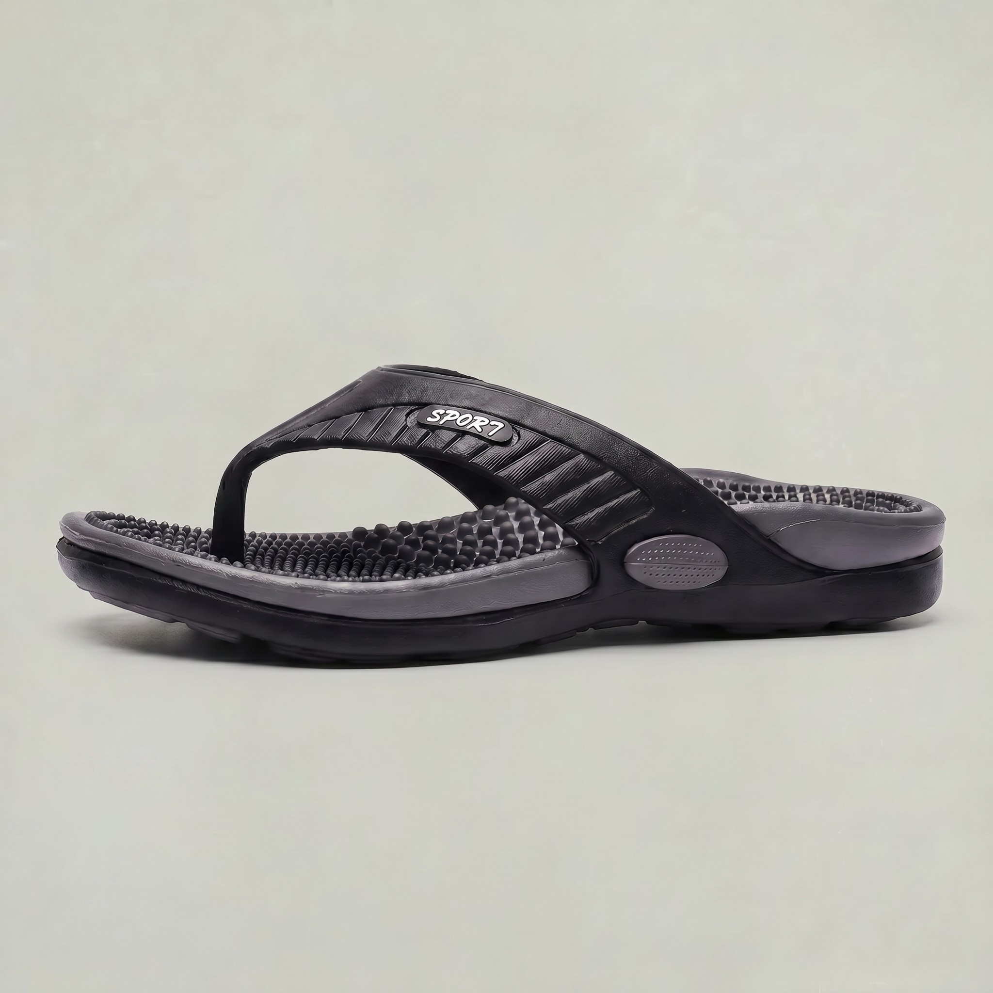 Men's Lightweight Beach Flip Flop Sandals With Textured Footbed