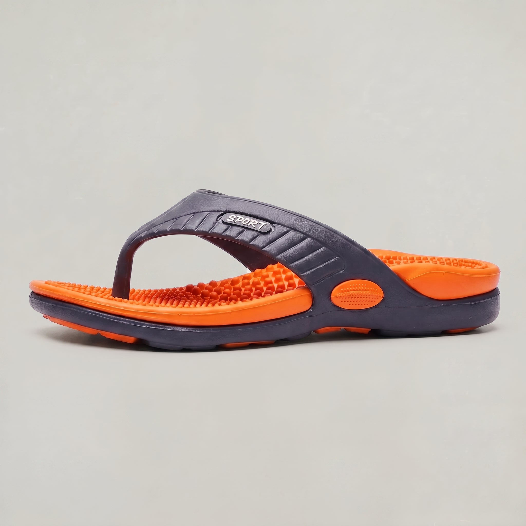 Men's Lightweight Beach Flip Flop Sandals With Textured Footbed