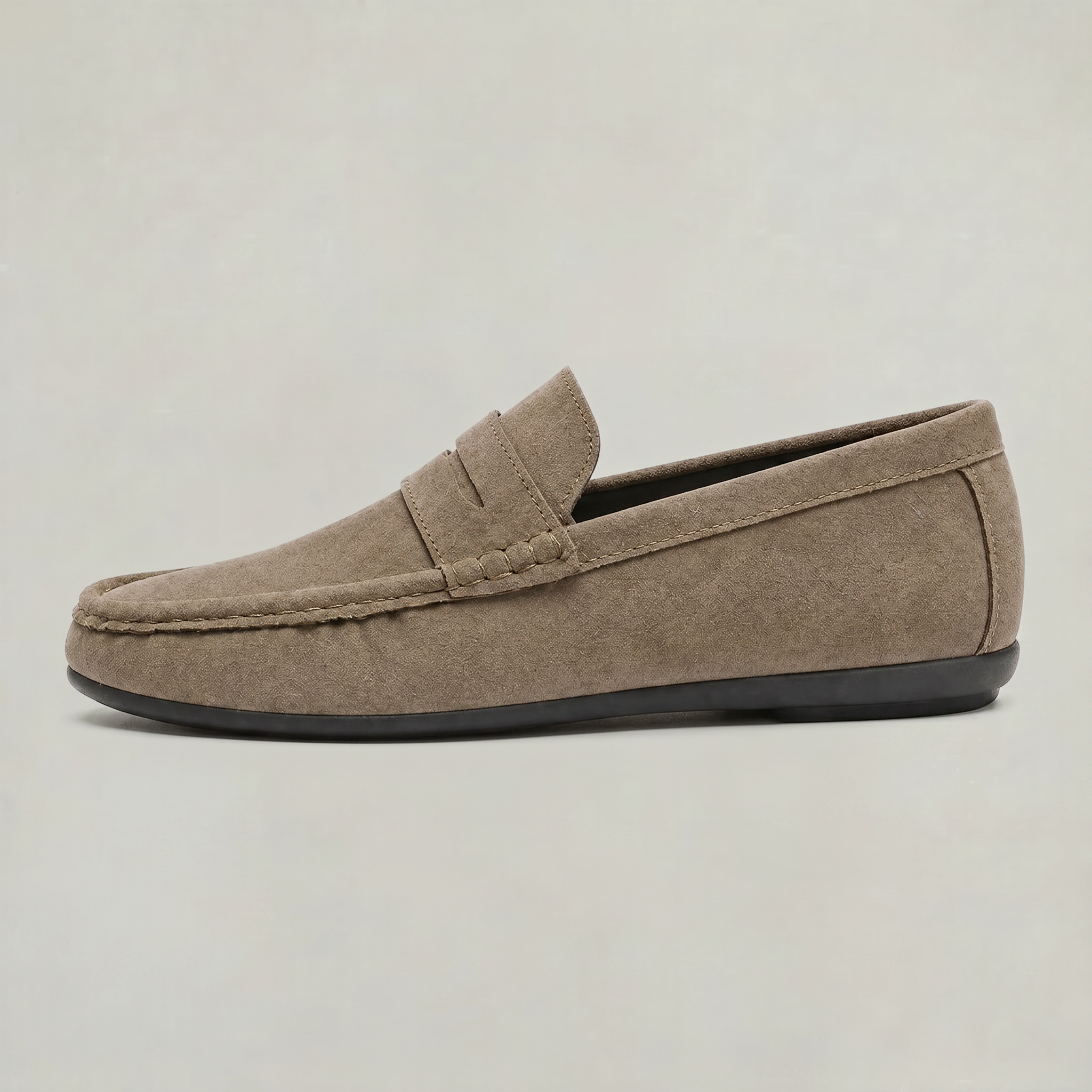 Men's Suede-Style Chunky Sole Penny Loafers