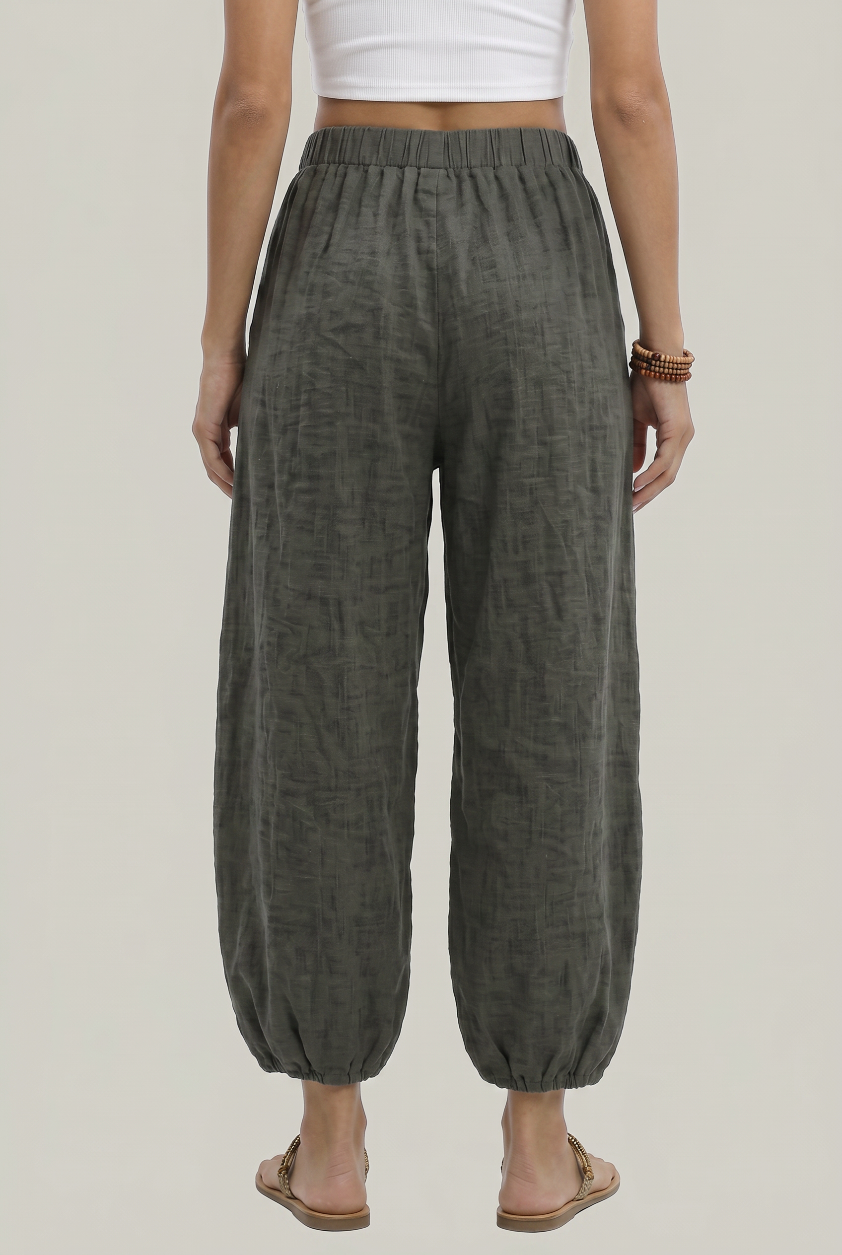 Women's Wide Leg Linen Trousers