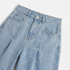 Women's Denim Bermuda Shorts Adjustable Waist