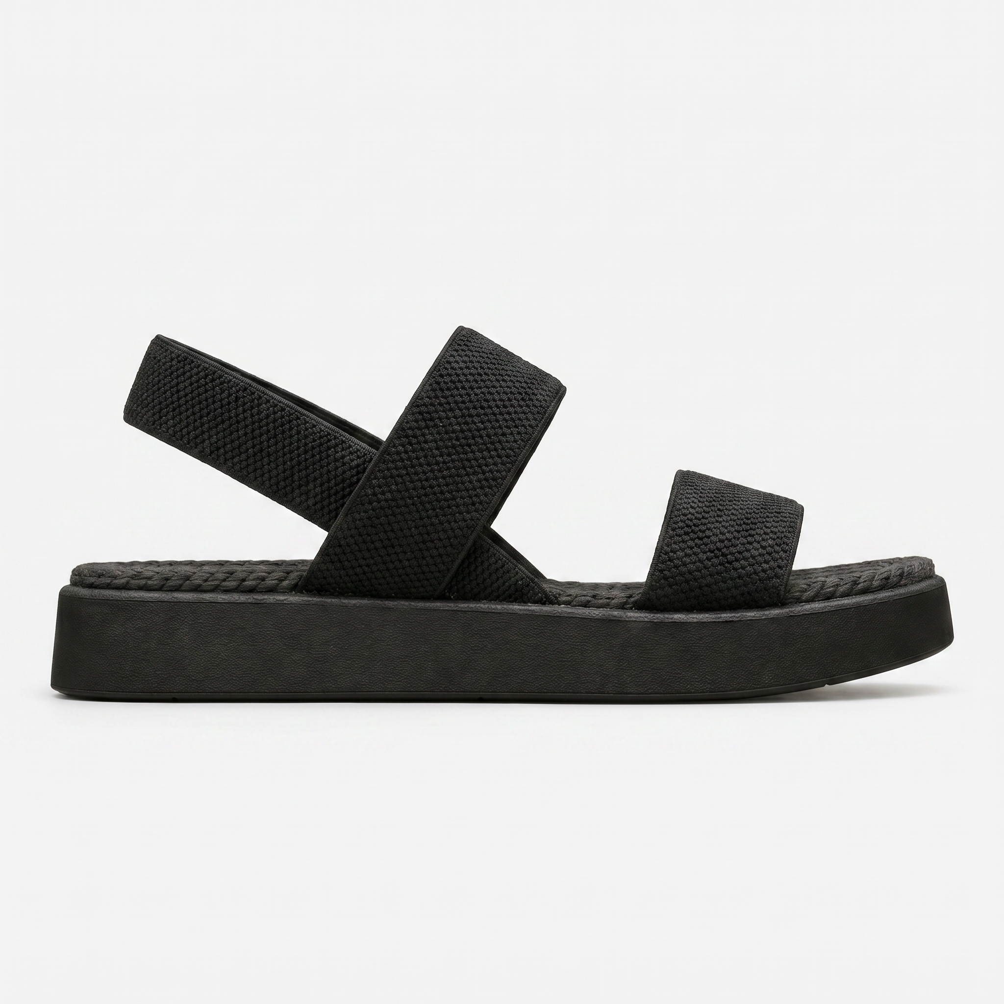 Women's Open Toe Platform Slide Sandals With Elastic Strap