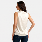 Women's Cowl Neck Sleeveless Cami Top - Draped Front