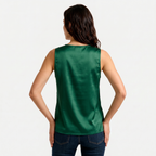 Women's Cowl Neck Sleeveless Cami Top - Draped Front