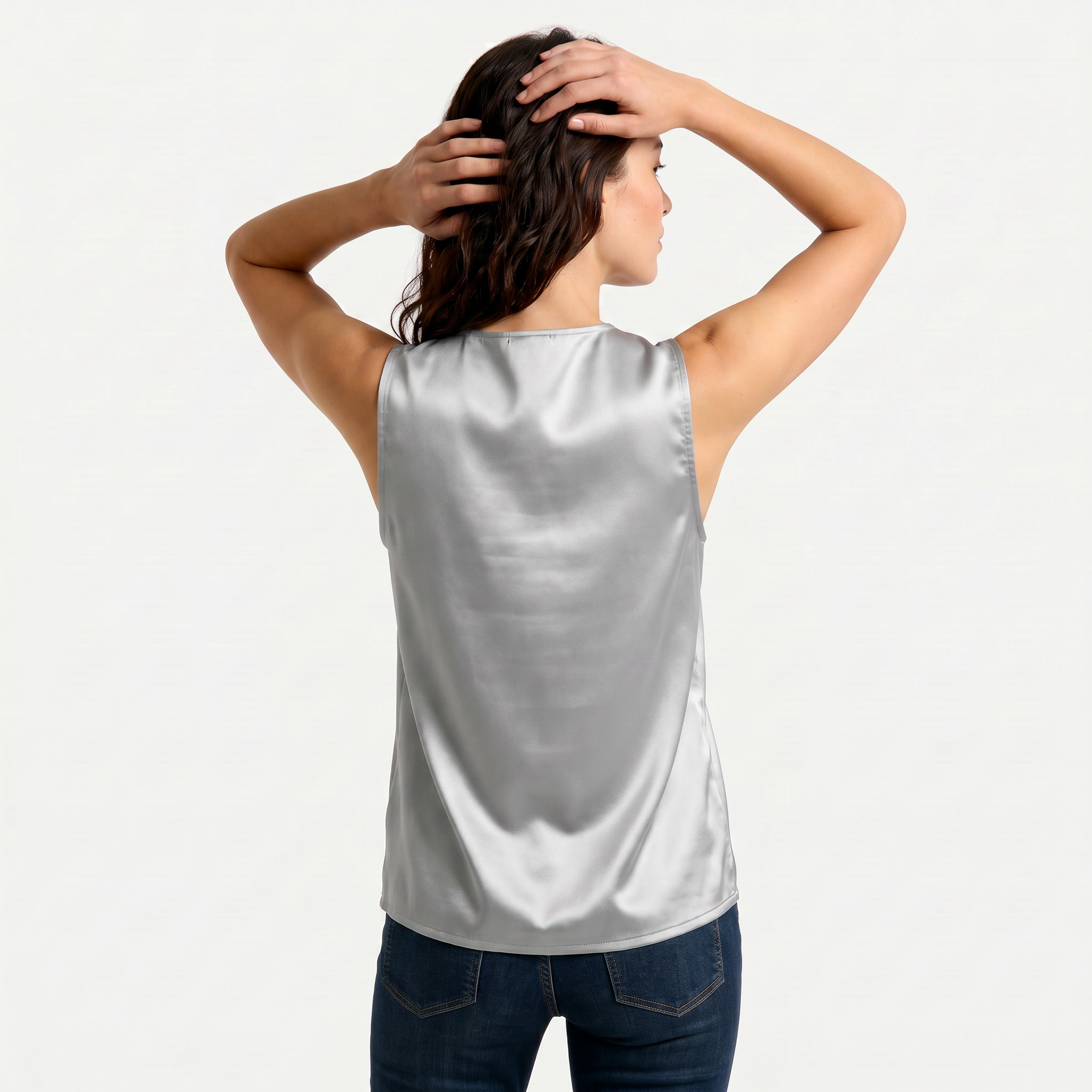 Women's Cowl Neck Sleeveless Cami Top - Draped Front