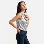 Women's Cowl Neck Sleeveless Cami Top - Draped Front