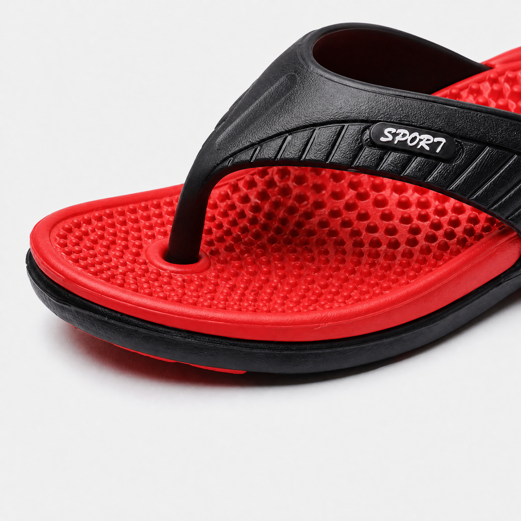 Men's Lightweight Beach Flip Flop Sandals With Textured Footbed