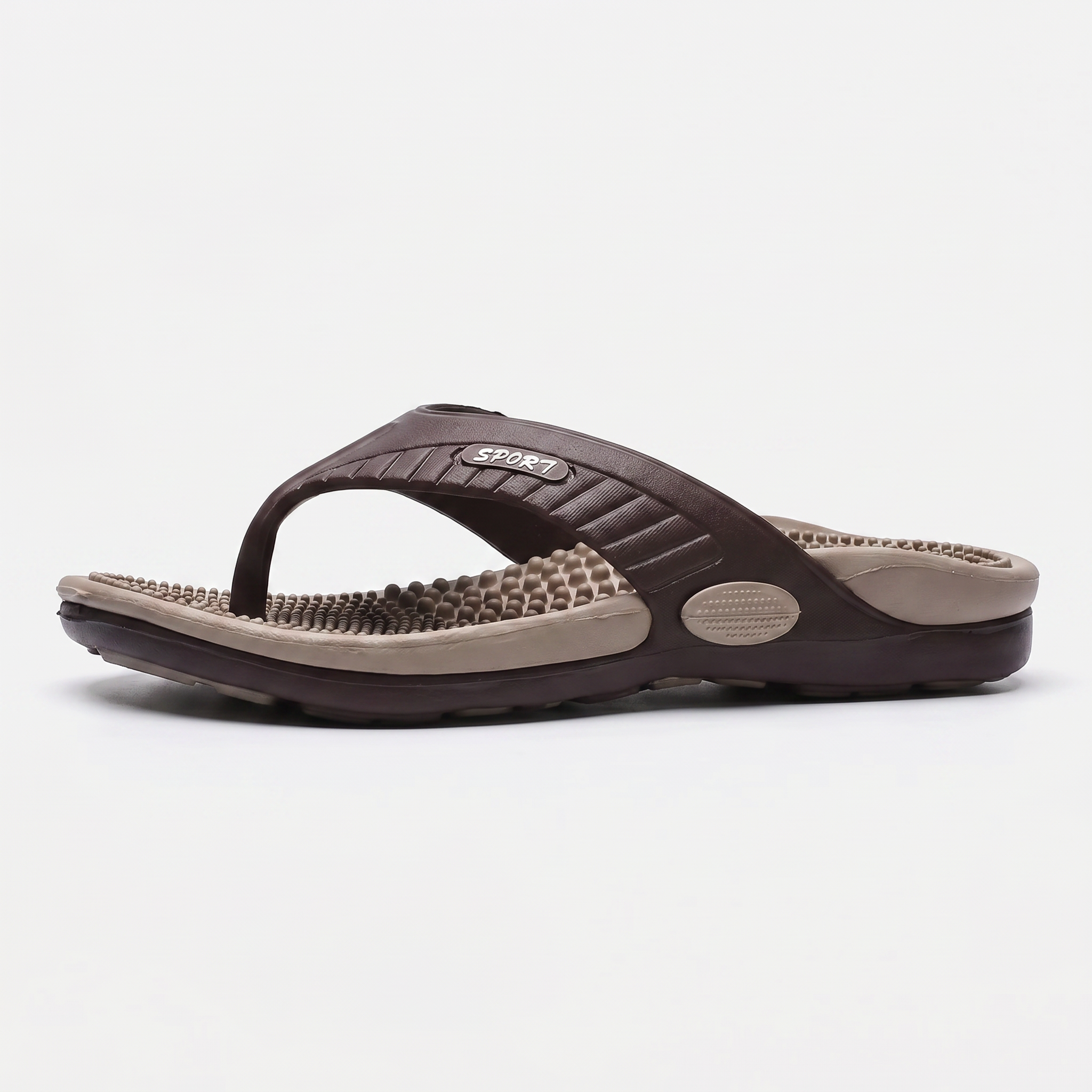Men's Lightweight Beach Flip Flop Sandals With Textured Footbed