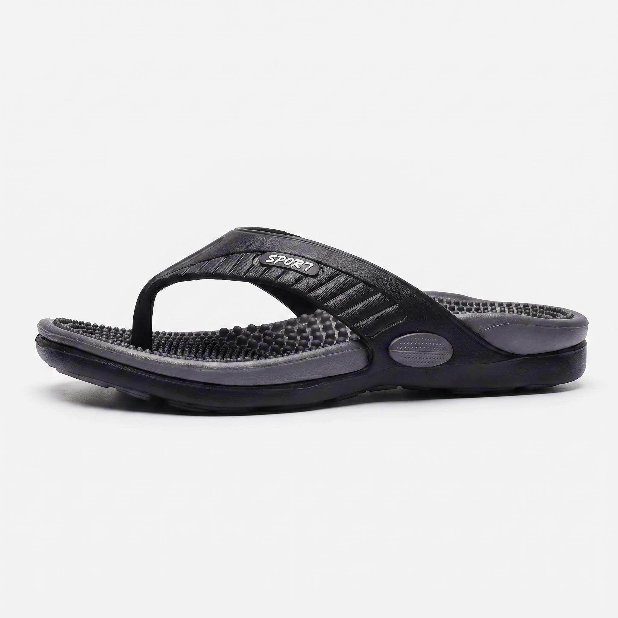 Men's Lightweight Beach Flip Flop Sandals With Textured Footbed